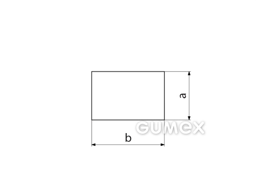 Rechteckiges Silikonprofil, 3x10mm, 60°ShA, ISO 3302-1 E2, -60°C/+230°C, weiß, 